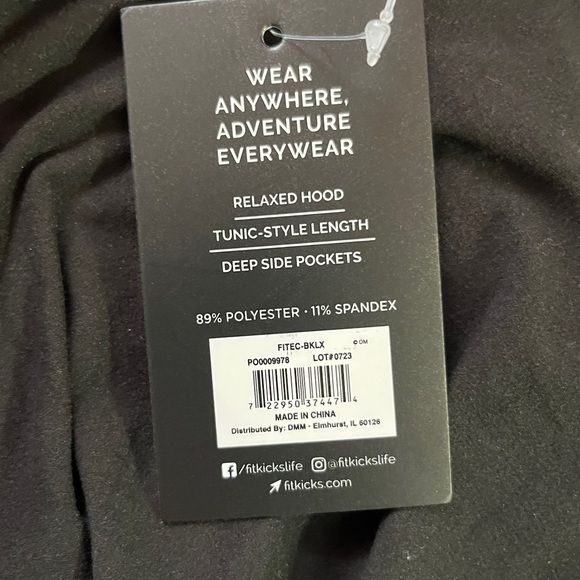 For kicks Black Hooded Long 3/4 Sleeve Cardigan - Picture 7 of 10